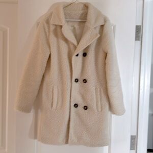 Ivory Small fleece pea coat